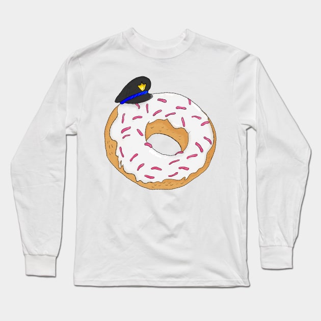 Cop Cake Long Sleeve T-Shirt by Lhollowaydesign